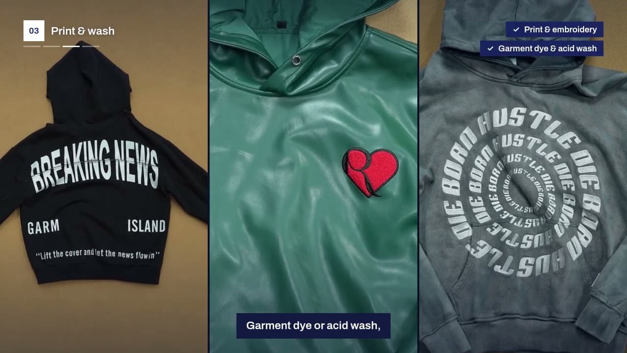 How are custom hoodies made in our factory?